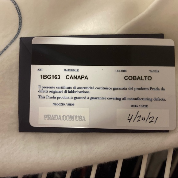 Used Prada Cobalt Blue Tote - Picture 5 of 12